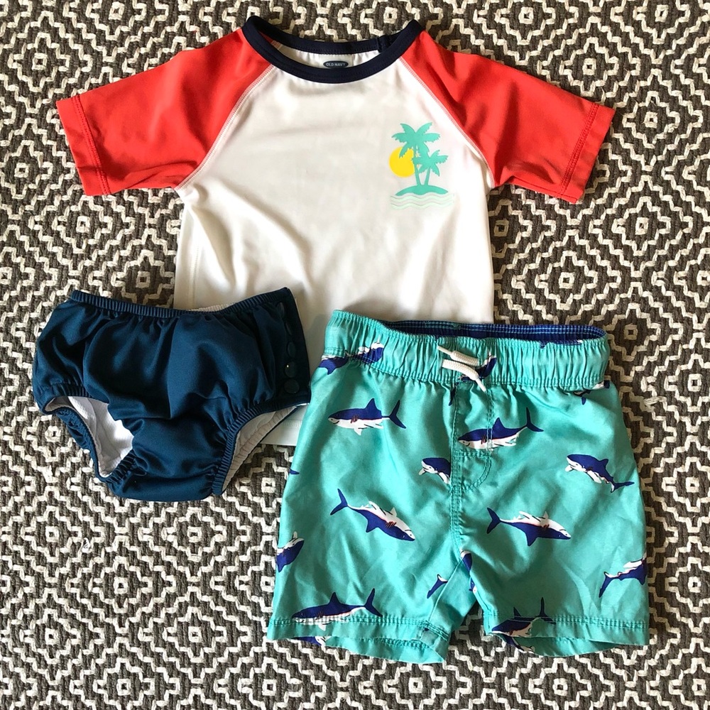 12-18 Month Old Navy Swim Set